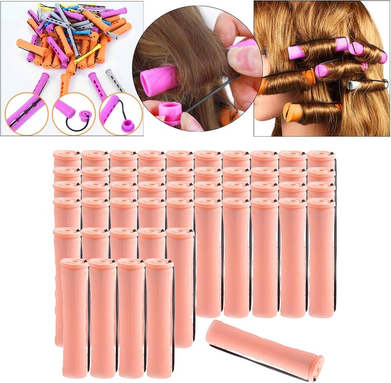 klarako Cold Wave Perm Rods Curling Hair Long Short Hair Small Medium Large Size Heatless tural Rollers Women 1Pack Styling Hairdressing Tools - 50Pcs 2.0cm - Image 5
