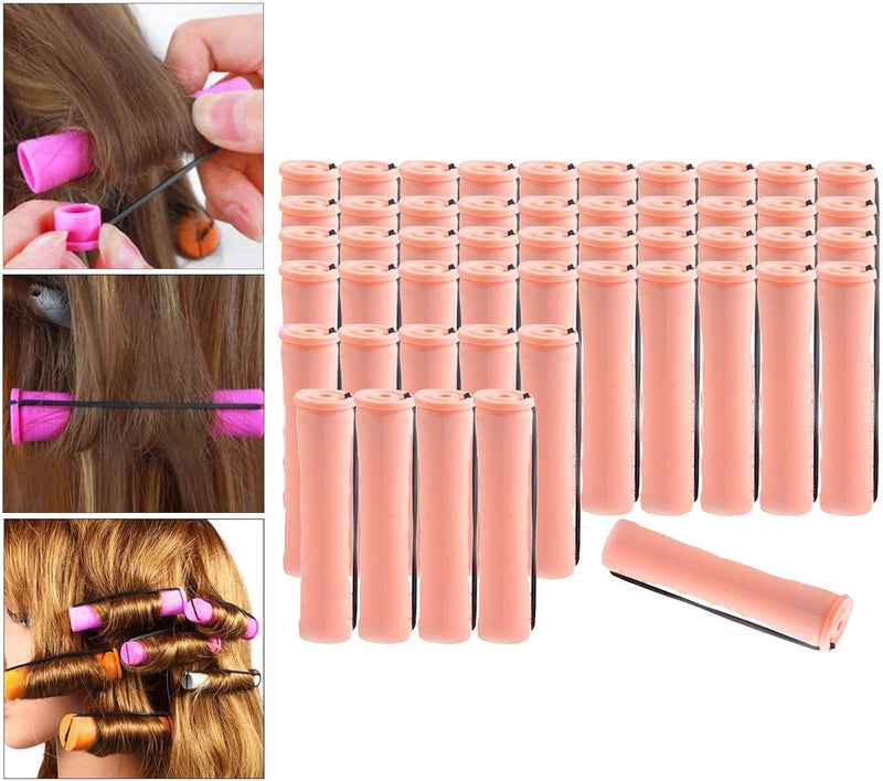 klarako Cold Wave Perm Rods Curling Hair Long Short Hair Small Medium Large Size Heatless tural Rollers Women 1Pack Styling Hairdressing Tools - 50Pcs 2.0cm - Image 2