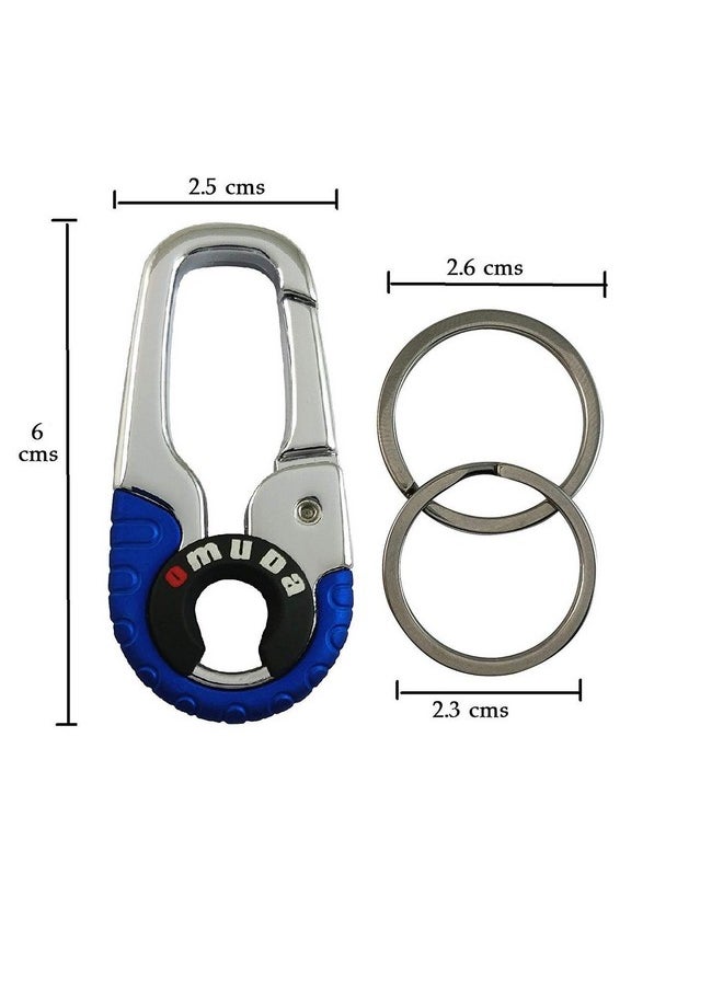 TechPro Antique Hook Locking Silver Metal Key Ring Key Chain For Gift Boys Girls & Friends  - Image 2