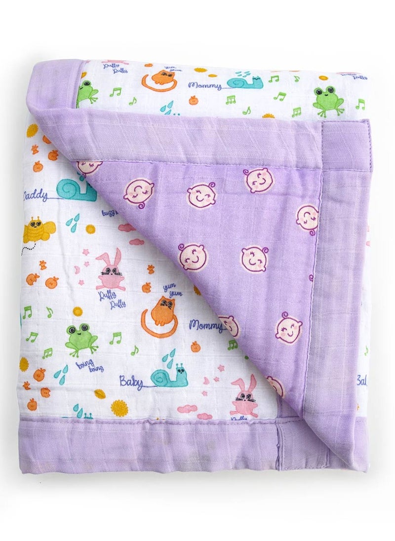 Milk & Moo Milk&Moo Friends Baby Muslin Swaddle Blanket, Oeko-Tex Certified 100% Cotton, 4-Layer, Soft and Lightweight, Gender-Neutral for Toddlers  - Image 1