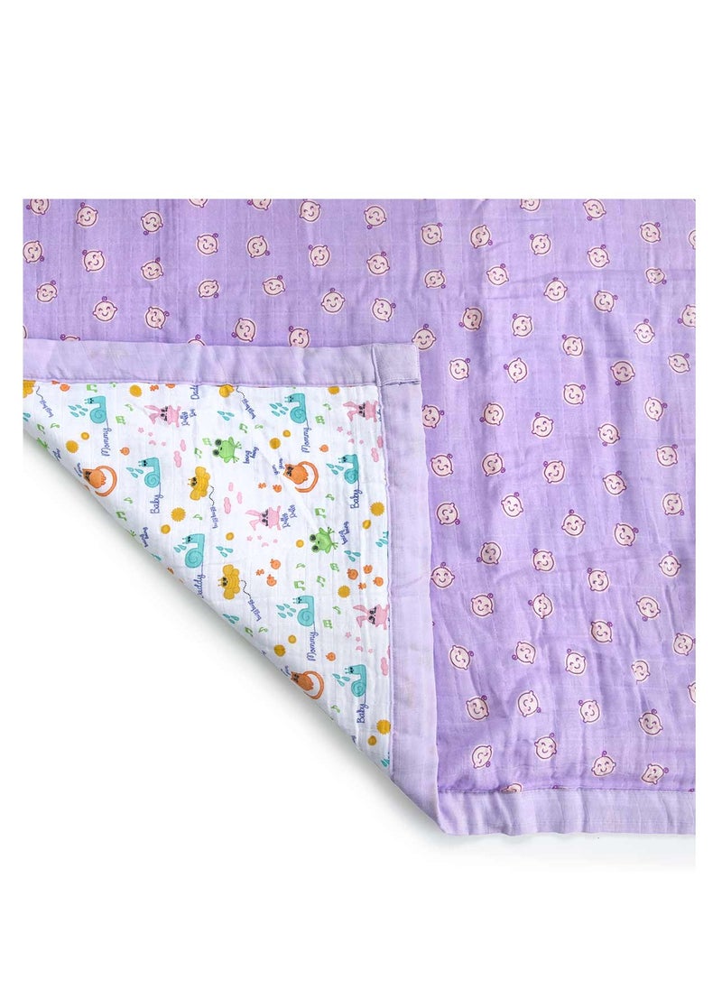 Milk & Moo Milk&Moo Friends Baby Muslin Swaddle Blanket, Oeko-Tex Certified 100% Cotton, 4-Layer, Soft and Lightweight, Gender-Neutral for Toddlers  - Image 3