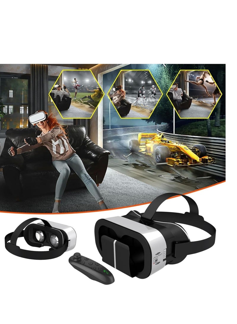 VR Digital Glasses Headset 3D Virtual Reality Headworn Game Glasses Giant Screen Cinema Effect Portable Head Sets VR Glasses with Remote Control for Children Family Friend Gifts - Image 1