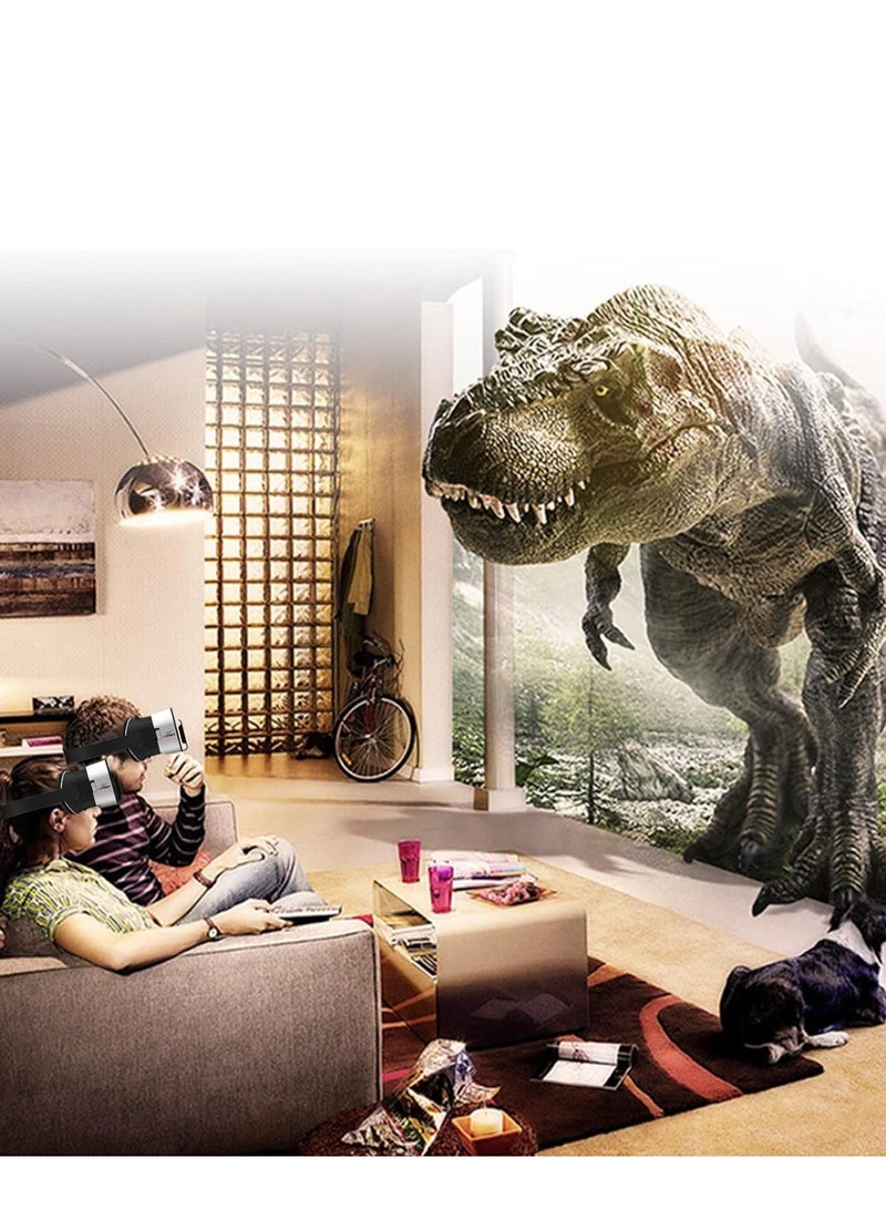 VR Digital Glasses Headset 3D Virtual Reality Headworn Game Glasses Giant Screen Cinema Effect Portable Head Sets VR Glasses with Remote Control for Children Family Friend Gifts - Image 5