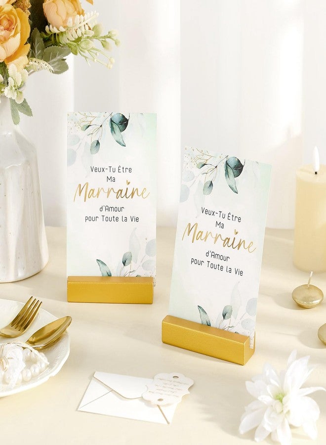 Chunful 24 Pcs Gold Table Number Holders Wood Place Card Holder Wedding Table Name Stands Picture Photo Display Menu Sign Stands for Wedding Party Events Banquet Birthday Party Restaurant - Image 4