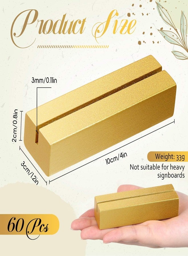 Chunful 24 Pcs Gold Table Number Holders Wood Place Card Holder Wedding Table Name Stands Picture Photo Display Menu Sign Stands for Wedding Party Events Banquet Birthday Party Restaurant - Image 2