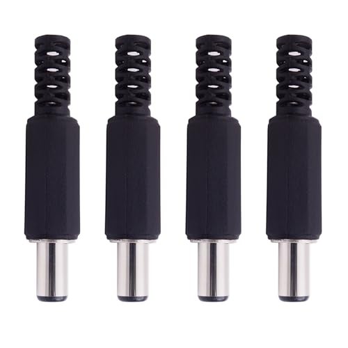 Fancasee 4-Pack Replacement 5.5mm x 2.5mm DC Power Male Plug Solder Type Power Supply Jack Connector Adapter for Power Cable Repair - Image 3