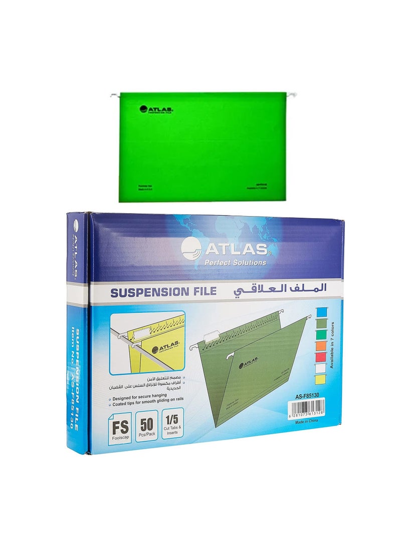 ATLAS ملف تعليق مكون من 50 قطعة باللون الأخضر - Image 2
