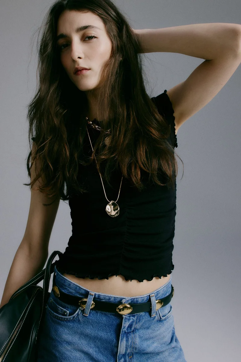 H&M Draped cotton top