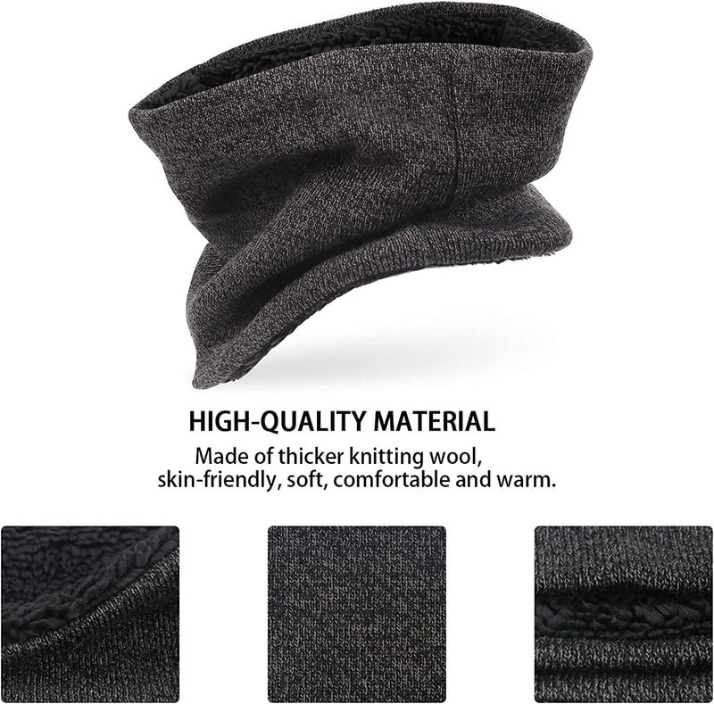 Winter Beanie Hat Scarf Touchscreen Gloves Set, Knit Thick Fleece Lined Warm Touchscreen Gloves Beanie Scarf Set for Men and Women, Women Winter Hats 3-Piece Warmer Gift Box - Image 4