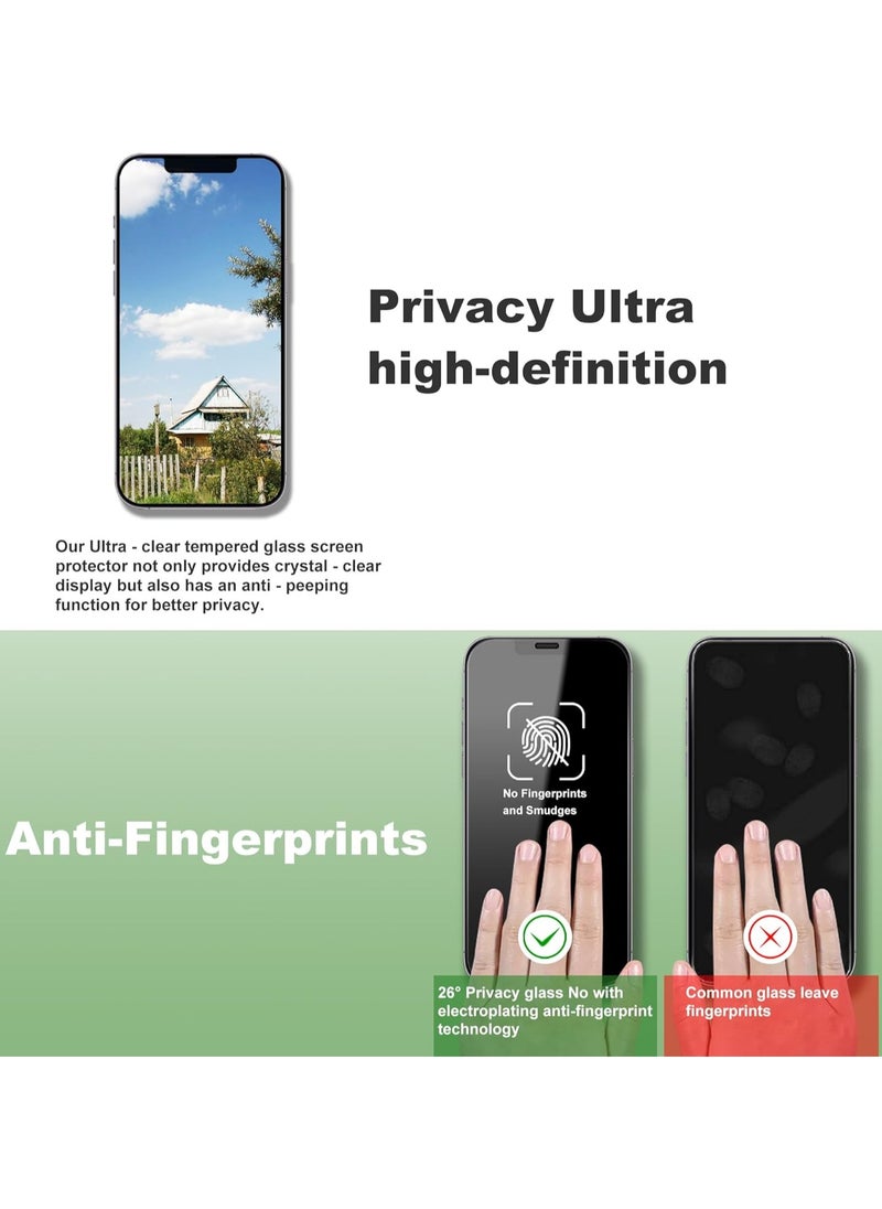 Generic - Privacy Screen Protector for iPhone X and iPhone 11 Pro, Private Glass Screen Protector, Auto Alignment Tool Kit for Easy Installation, Bubble Free, Full Coverage Case Friendly - Image 1