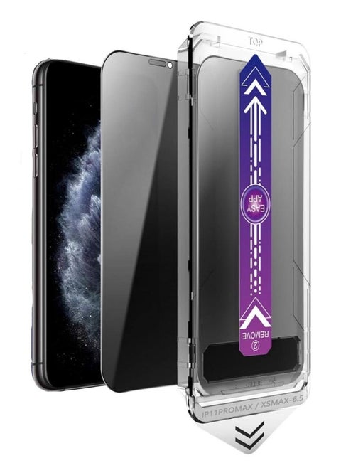 Privacy Screen Protector for iPhone X and iPhone 11 Pro, Private Glass Screen Protector, Auto Alignment Tool Kit for Easy Installation, Bubble Free, Full Coverage Case Friendly