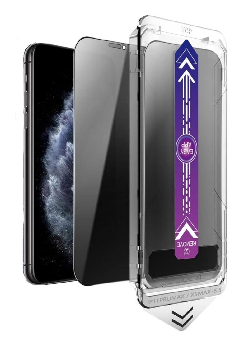 Generic - Privacy Screen Protector for iPhone X and iPhone 11 Pro, Private Glass Screen Protector, Auto Alignment Tool Kit for Easy Installation, Bubble Free, Full Coverage Case Friendly - Image 1