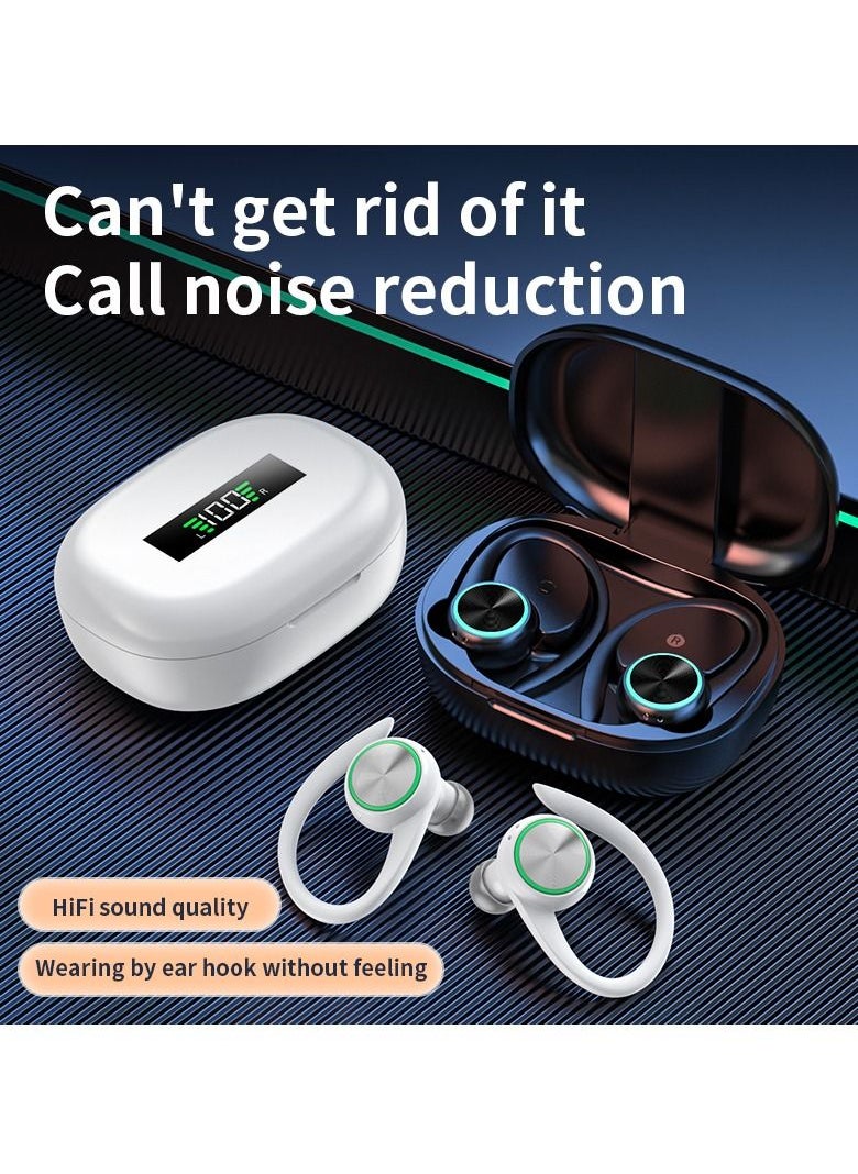 Goldfish - TWS Bluetooth 5.1 Wireless Over-Ear Headphones Digital Display Power Level Turn On Bluetooth Automatic Pairing Connection Without Waiting Ultra Low Latency Bluetooth Headphones/Black - Image 1