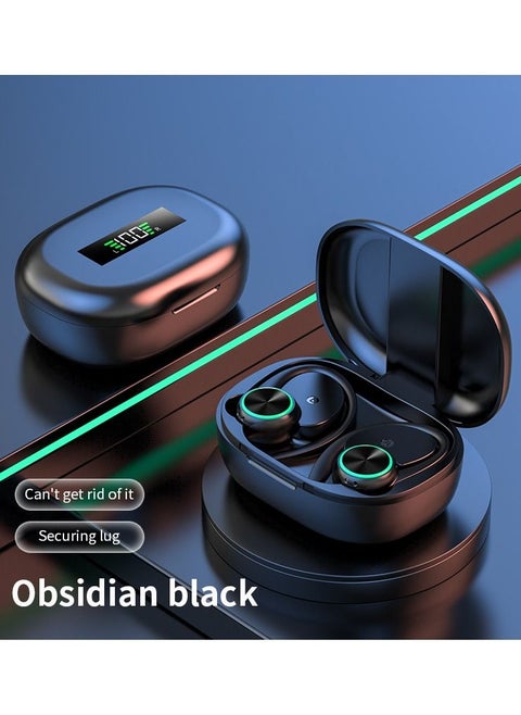 TWS Bluetooth 5.1 Wireless Over-Ear Headphones Digital Display Power Level Turn On Bluetooth Automatic Pairing Connection Without Waiting Ultra Low Latency Bluetooth Headphones/Black