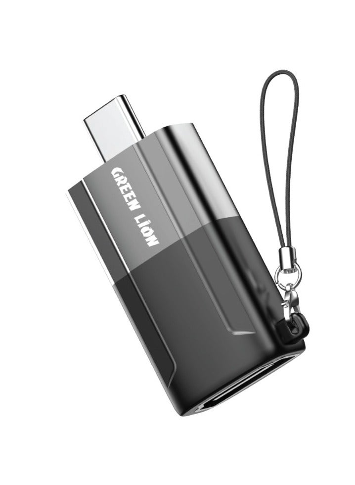 GREEN LION Type-C to HDMI Adapter with Aluminum Alloy Shell / 4K@30Hz Data Transfer / Plug And Play / Mirror Mode / Compact Adapter - Black - Image 1