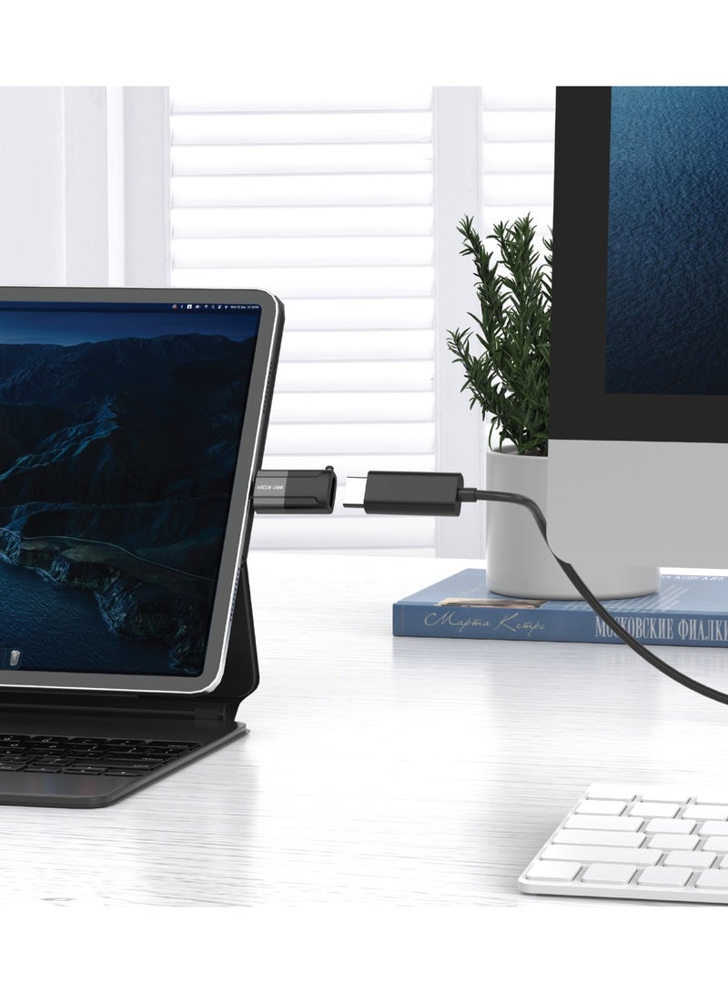 GREEN LION Type-C to HDMI Adapter with Aluminum Alloy Shell / 4K@30Hz Data Transfer / Plug And Play / Mirror Mode / Compact Adapter - Black - Image 2