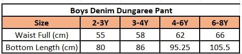 KiddoPanti Boys Denim Dungaree Pant, Mid Wash, 3-4Y - Image 2