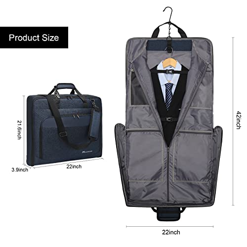 Modoker Suit Luggage Garment Bag with Shoulder Strap, Suit Carry on Bag Hanging Suitcase Garment Bags for Men Women Business Travel - Image 4