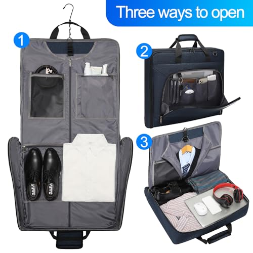 Modoker Suit Luggage Garment Bag with Shoulder Strap, Suit Carry on Bag Hanging Suitcase Garment Bags for Men Women Business Travel - Image 3