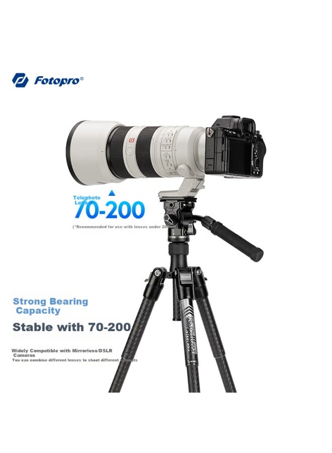 Fotopro Air 3 Mini Video Phone Carbon Fiber Video Shooting Hydraulic Pan/Tilt Camera Tripod With Phone Holder - Image 3