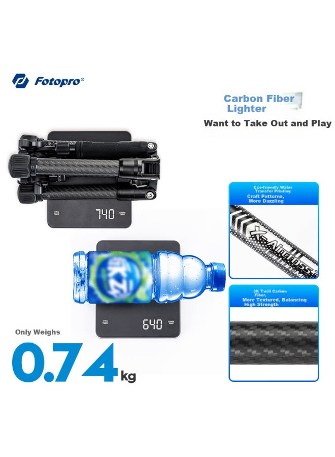 Fotopro Air 3 Mini Video Phone Carbon Fiber Video Shooting Hydraulic Pan/Tilt Camera Tripod With Phone Holder - Image 5