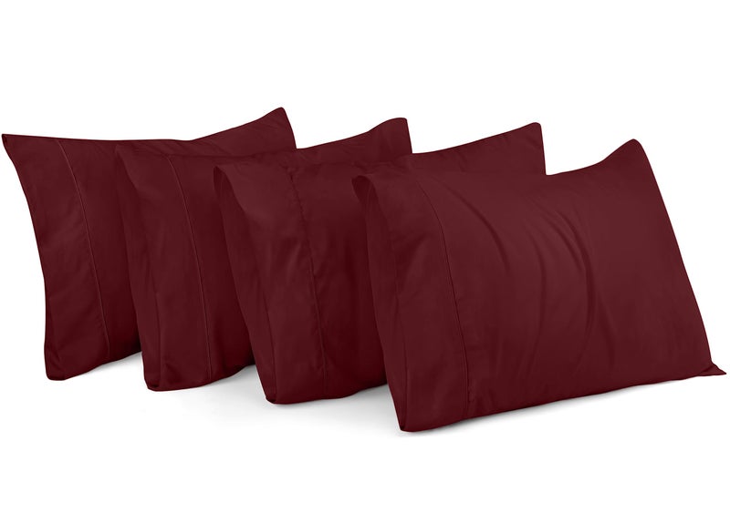 Utopia Bedding Queen Pillow Cases - 4 Pack - Envelope Closure - Soft Brushed Microfiber Fabric - Shrinkage and Fade Resistant Pillow Covers Queen Size 20 X 30 Inches (Queen, Burgundy) - Image 1