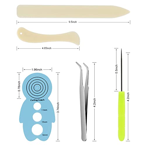 FENGWANGLI Paper Quilling Tools, 12 Pack Assorted Sizes Rolling Curling Quilling Needle Pen for Art Craft DIY Paper Cardmaking Project - Image 3