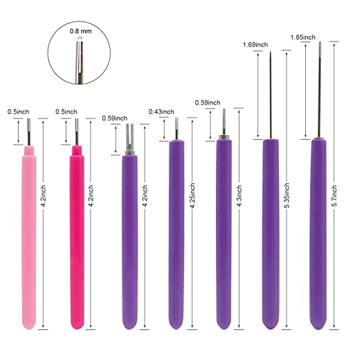 FENGWANGLI Paper Quilling Tools, 12 Pack Assorted Sizes Rolling Curling Quilling Needle Pen for Art Craft DIY Paper Cardmaking Project - Image 2