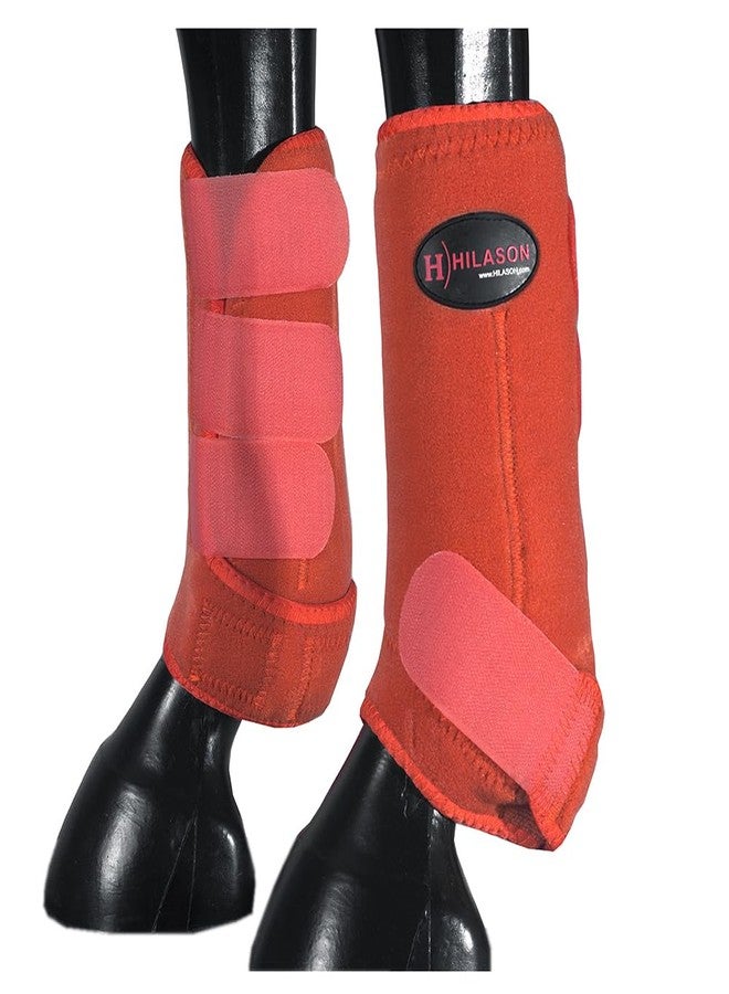 HILASON Horse Front Leg Neoprene Sport Boot Superior Protective & Shock Absorbing Comfortable Fit Breathable Design - Image 1