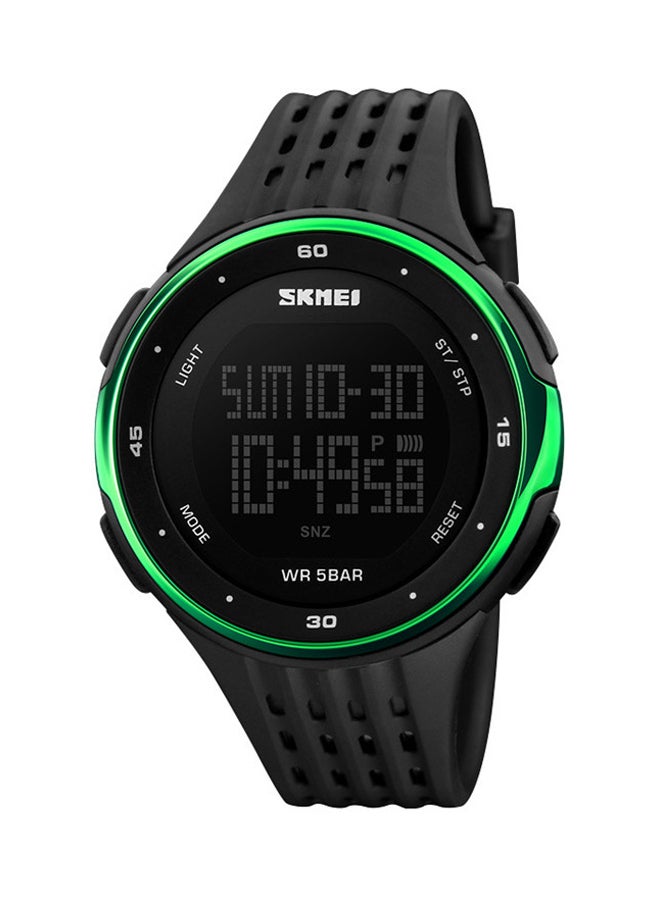 Men's Water Resistant Silicone Digital Watch NN0006SK1219-Green