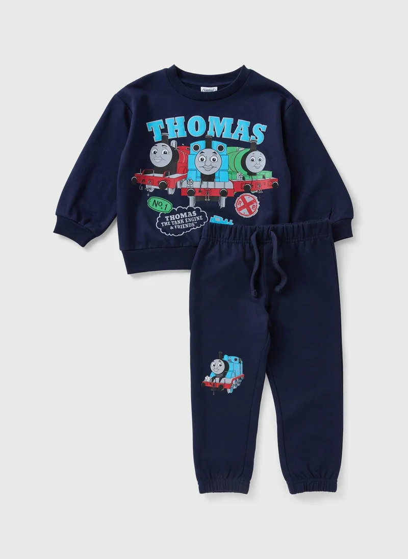 Matalan Thomas The Tank Boys Navy Sweatshirt & Jogging Bottom Set