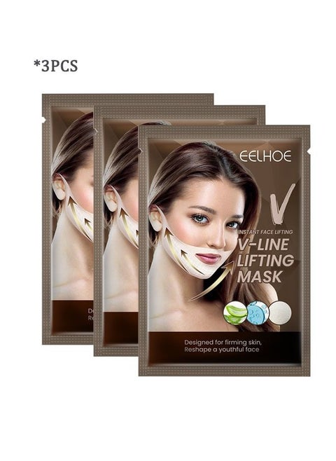 3 PCS V-line Facial Lifting Mask Facial Firming Lifting Shaping Small V-face Ear Lifting Facial Mask