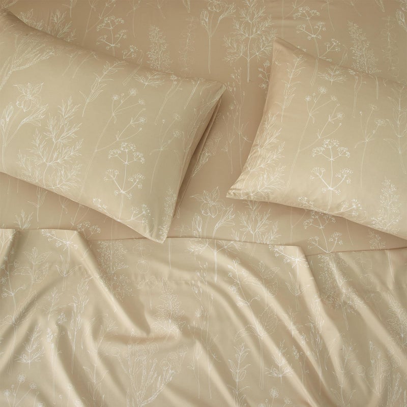 HYPREST Beige Sheets Queen Deep Pocket Sheets  1800 Thread Count Pattrn Bed Sheets Soft Breathable Cute Printed Boho Farmhouse Bed Sheets  Oeko-Tex Certificated- Up to 18 Inch - Image 3