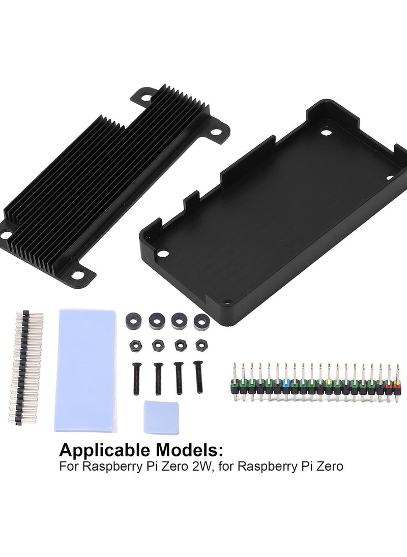 Aluminum Alloy Enclosure Passive Cooling Heatsink Case Pin Header Parts for Raspberry Pi Zero