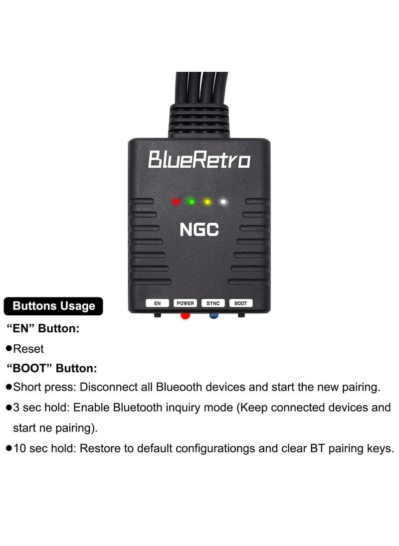 SYOSI - SYOSI Wireless Controller Adapter for Nintendo Gamecube Console, Compatible for PS3, PS4, PS5, Switch Pro, Joycon, Xbox One, Series X/S Bluetooth Controller to NGC System - Image 1