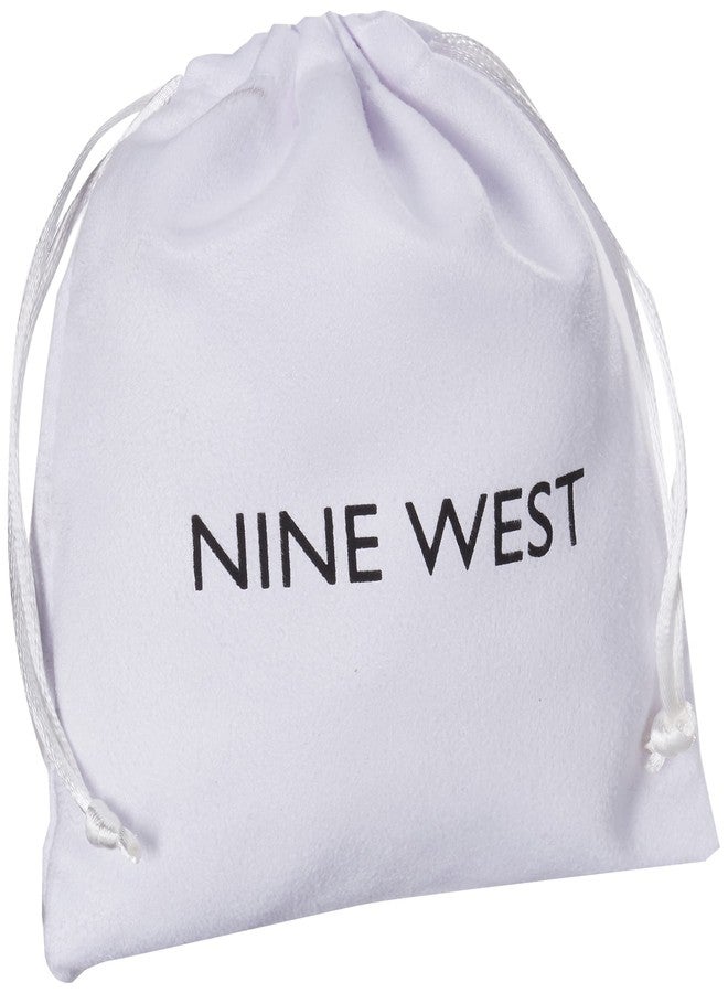 ناين ويست أقراط حلقية صغيرة دائرية من ناين ويست للنساء، لون فضي - Image 3