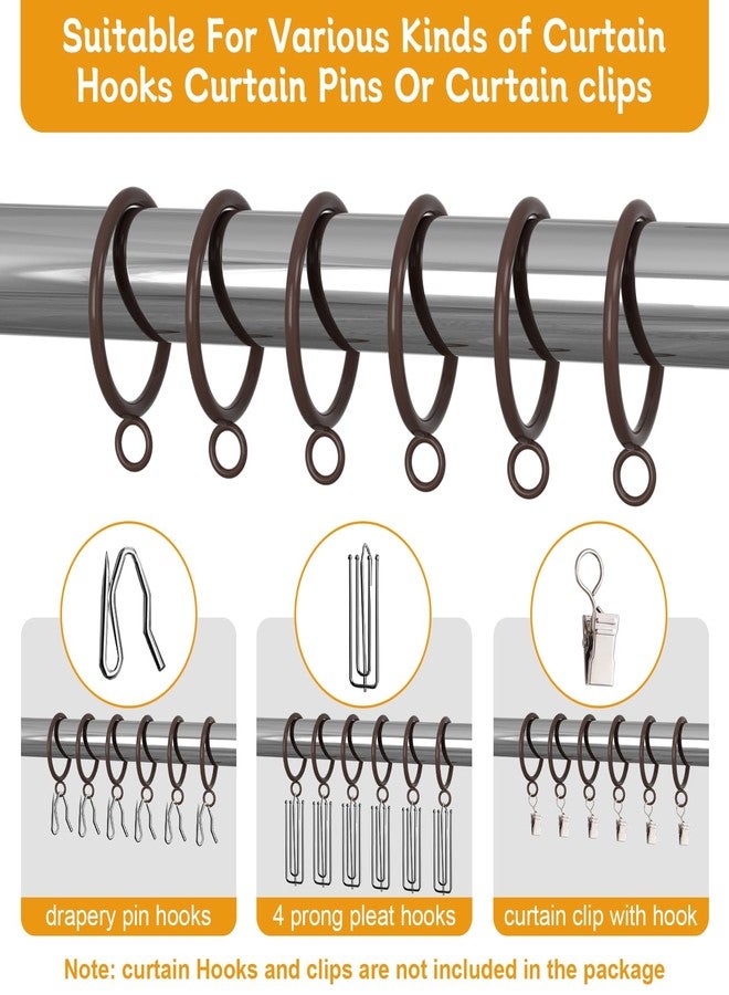ANJUU 42 PCS Curtain Rings, 1.5 Inch Cocoa Tone Metal Curtain Drape Sliding Eyelet Rings-Hanging Rings for Curtains and Rods, Fits Up to 1 1/4-Inch Rod(Clips Not Included) - Image 3