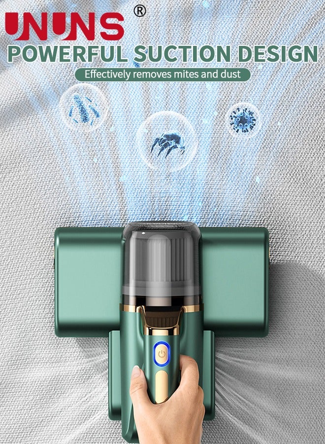 UNUNS 4-in-1 Mattress Vacuum Cleaner,Upgraded 14KPa UV Bed Cleaner Handheld Effectively Clean Up Bed,Cloth Sofas,Carpets And Ther Fabric Surfaces,Powerful Handheld Vacuums For Dust And Pet Hair, Green - Image 3