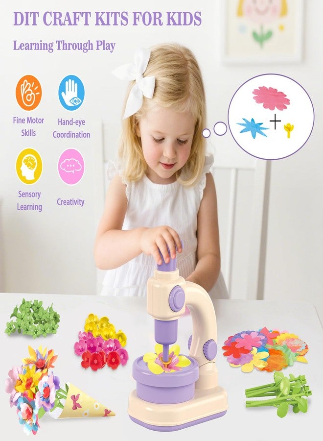 Sanant Fabric Flower Bouquets Toys, DIY Arts and Crafts Toys for Kids 4-8, Making Kit Build Own Bouquet, DIY Educational Activities Flower Making Kit Toys for Toddlers, Birthday Gifts for Girls - Image 5