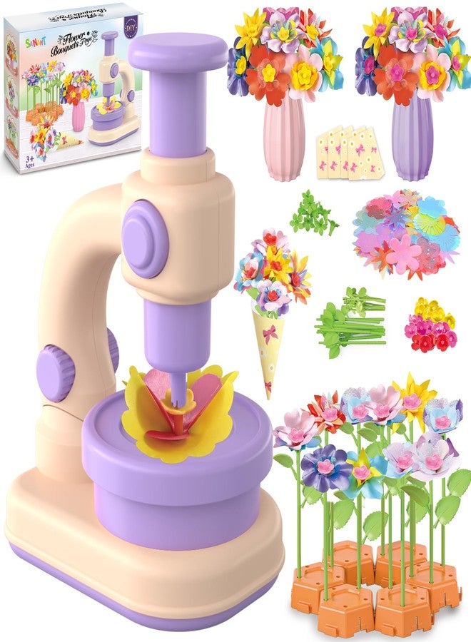 Sanant Fabric Flower Bouquets Toys, DIY Arts and Crafts Toys for Kids 4-8, Making Kit Build Own Bouquet, DIY Educational Activities Flower Making Kit Toys for Toddlers, Birthday Gifts for Girls - Image 1