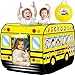 Britik Pop Up Play Tent for Kids Aged 35 Years Old Boys and Girls School Bus Tent Playhouse Toy Play Tents for Toddlers 35 Kids Tent Indoor Outdoor Playhouse Toys for 3 Year Old School Bus - Image 2