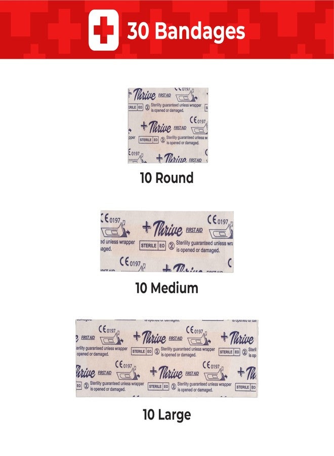 Thrive Travel Essentials Mini First Aid Kit - 66-Piece, Red Shell Case - Hiking, Camping & Cruise Essentials - Mini Medicine Kit - Image 3