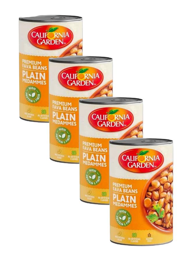 California Garden Premium Fava Beans Plain Medammes, 450 g, Bundle of 4 - Image 1
