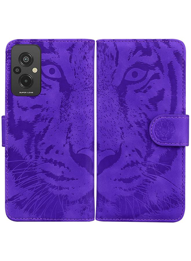 Case For Xiaomi Redmi 11 Prime 4G Tiger Embossing Pattern Leather Phone Case