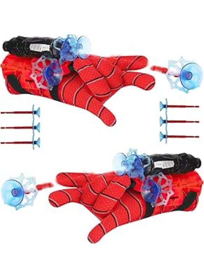 YKHSUAOU Super Spider Launcher, Set of 2 Kids Spider Hero Gloves, Spider Launcher Gloves, Spiderman Web Shooter, Launcher Toy, Wrist Toy Set, Cosplay Glove Launcher