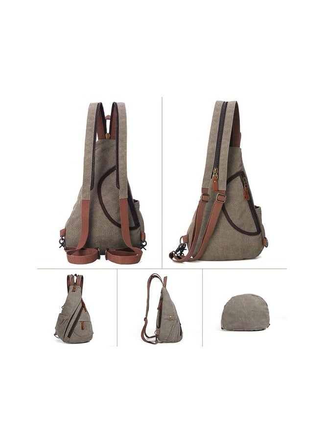 amazing.EGP Canvas Bag - Small Crossbody Backpack Shoulder Daypack Casual Daypack for Men and Women, Crossbody Bag Sling Backpack for Travel Hiking  - Image 2