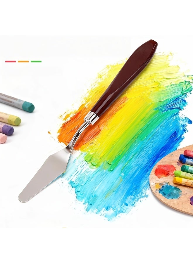 No branded Professional 10Pcs Stainless Steel & Plastic Painting Knife Set, Multi‑Purpose Paint Scrapers Art Drawing Kit, Art Supplies for Oil Pastel Gouache Acrylic Oil Painting for Creative Projects - Image 3