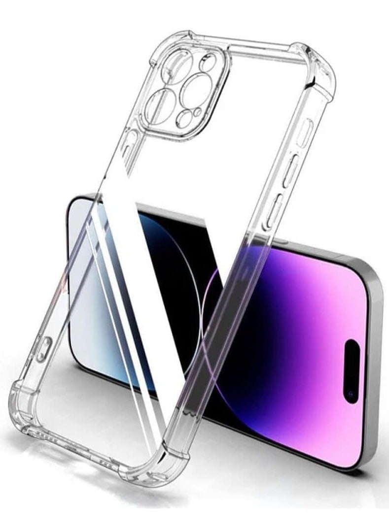 MIGOFAST iPhone 14 Pro Max Case Clear Soft Flexible TPU Anti Shock Slim Transparent Back Cover with Reinforced Bumper Corners - Image 1