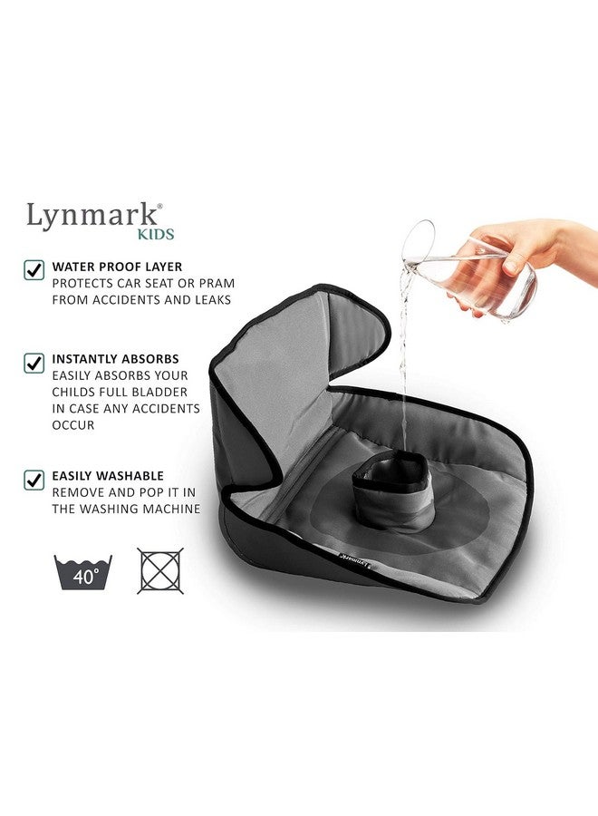 Lynmark Piddle Pad - Baby & Toddler Car Seat Protector for Potty Training, Cover from Spillages, Nappy Leaks & Toilet Training, Fits All Carseat & Buggy, Age:6m-4 Years Old, Keeps Seat Clean, Dry! Grey 2 Pack - Image 3