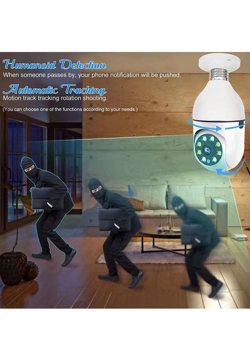 Generic Light Bulb Camera,1080p Wi-Fi Home Security Camera, E27 Interface Smart Home Surveillance Camera With Two-Way Voice, Night Vision ,Human Motion Detection,Smart Tracking and Alarm. - Image 5